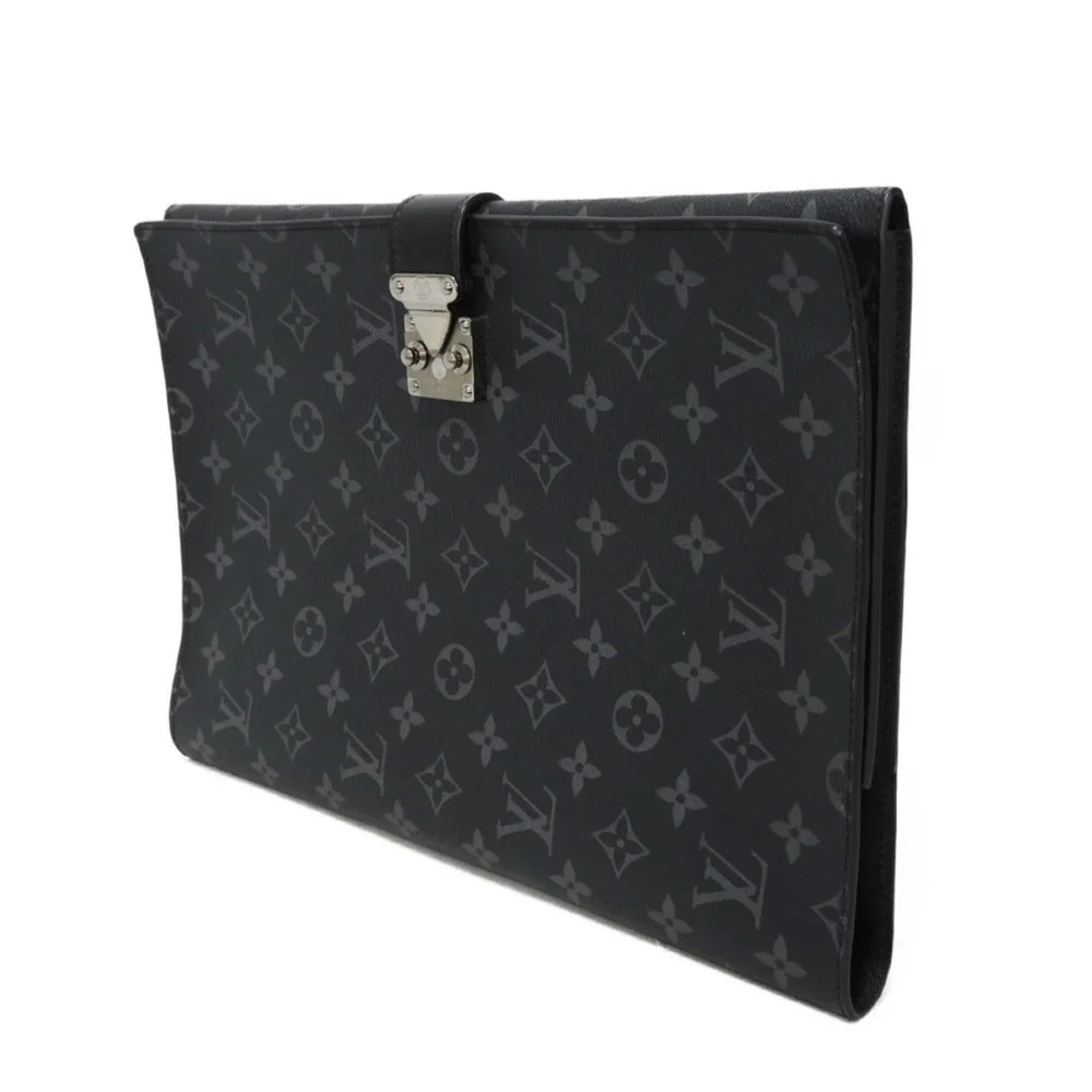 LOUIS VUITTON Second Bag Porto Document Frank GM Black Case Monogram Eclipse